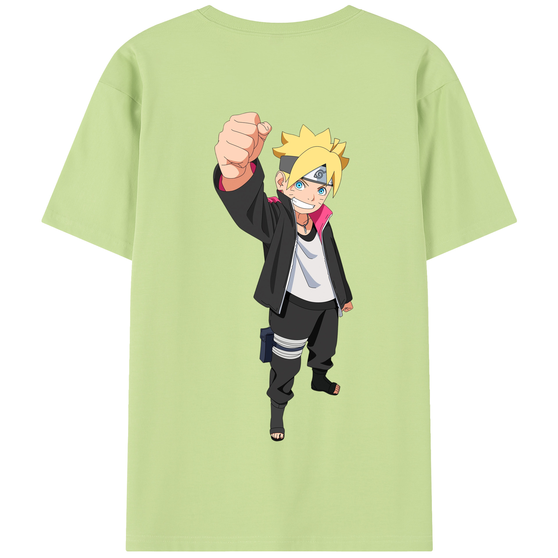 （画像用） NARUTO -ナルト- うずまき ボルト Uzumaki Boruto 綿100％半袖Tシャツ（背面プリント）